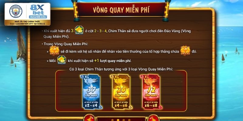 Tuỳ chọn ô chứa lượt quay miễn phí nhất định