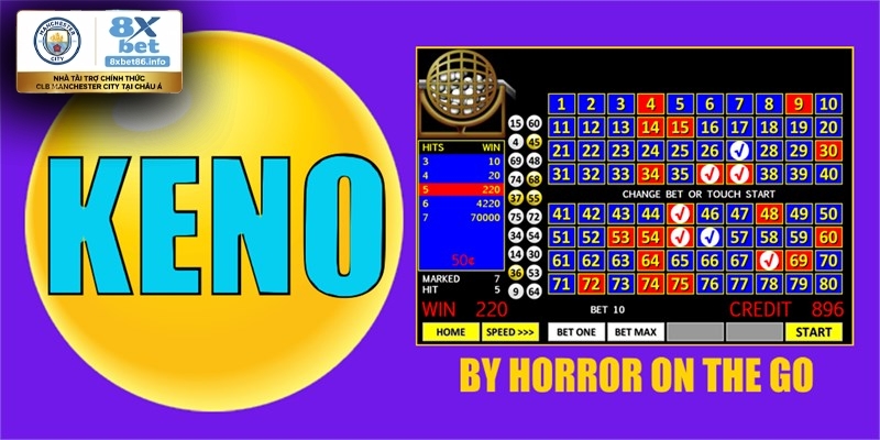 Các hình thức đặt cược keno 8xbet được yêu thích nhất