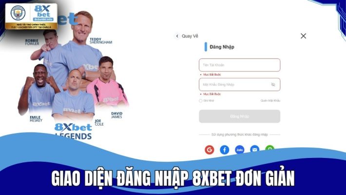 Đăng nhập 8xbet nhanh gọn trên mọi nền tảng