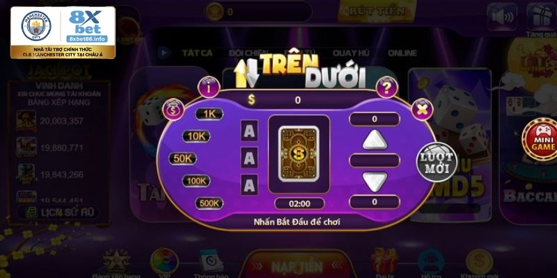 Game Trên Dưới 8xbet - Nơi Chơi Vui Đổi Thưởng Lớn