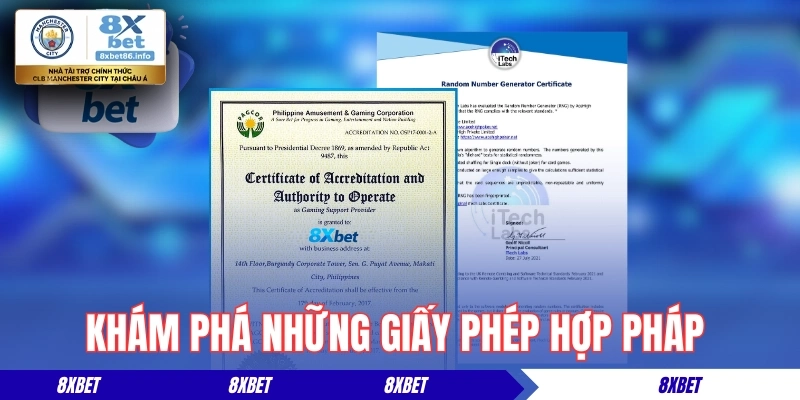 Giấy phép hoạt động bảo chứng nền tảng 8xbet