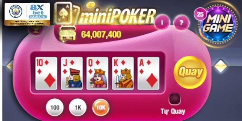 Chiến thuật chơi Mini Poker tại 8xbet không thua