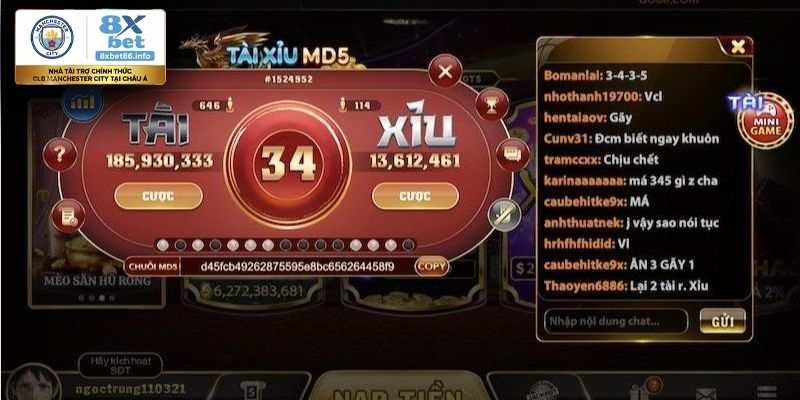 Các quy tắc cơ bản cần nắm khi chơi tài xỉu MD5 8xbet