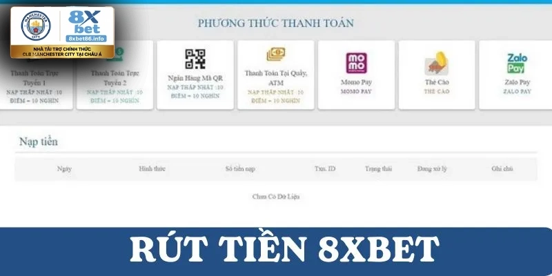 Hạn mức rút tiền 8xbet thay đổi theo từng thời điểm